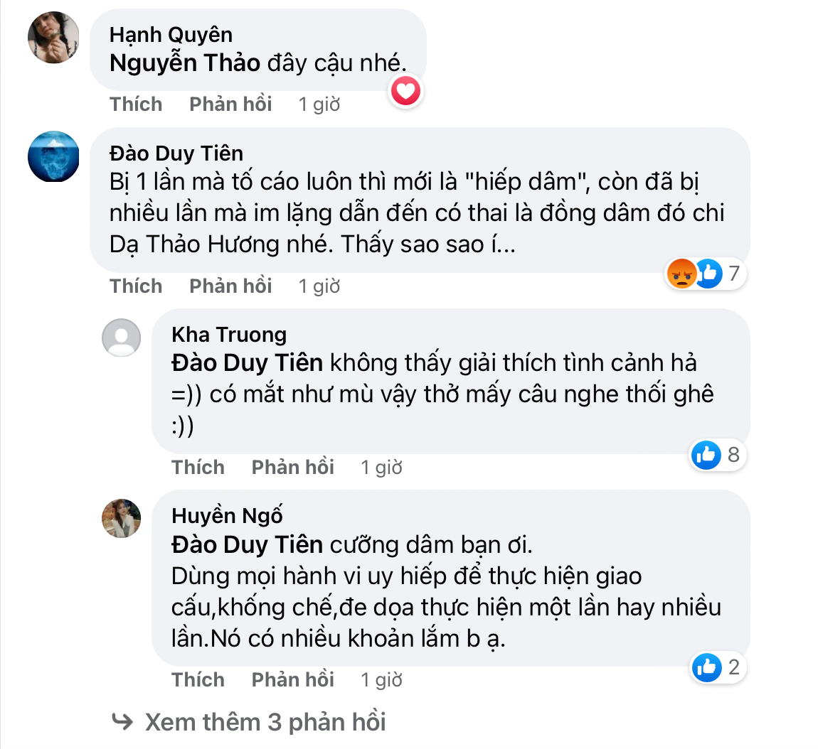 Những tranh luận gay gắt nổ ra ngay dưới phần bình luận. Ảnh chụp màn hình.