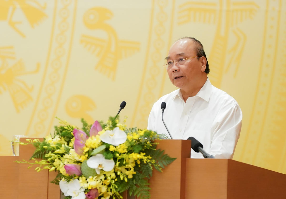 Thủ tướng Nguyễn Xuân Phúc phát biểu tại hội nghị.