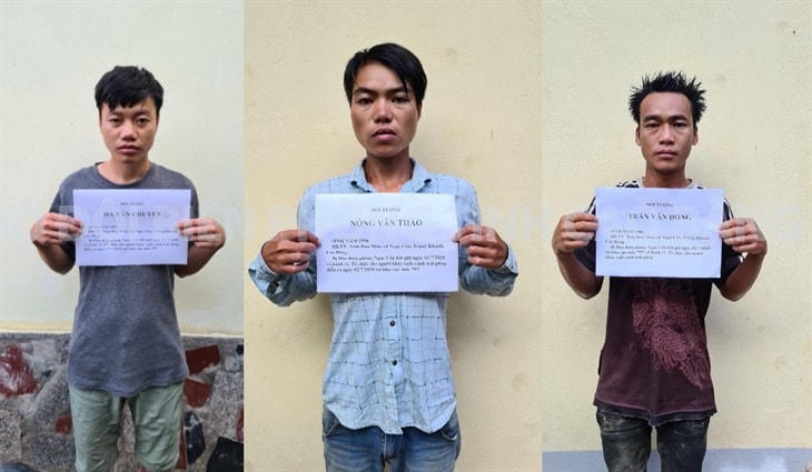 3 đối tượng bị bắt giữ.