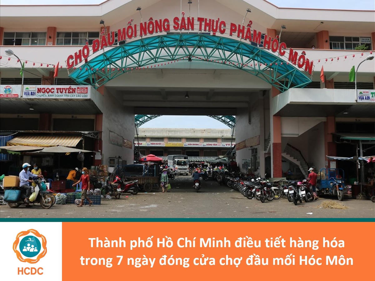 TP HCM phải điều tiết hàng hóa sau khi chợ đầu mối Hóc Môn tạm dừng hoạt động
