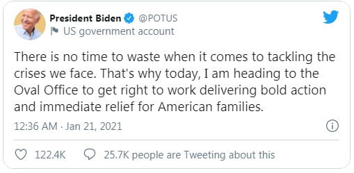 Ông Biden trở thành tổng thống thứ 46 của Mỹ