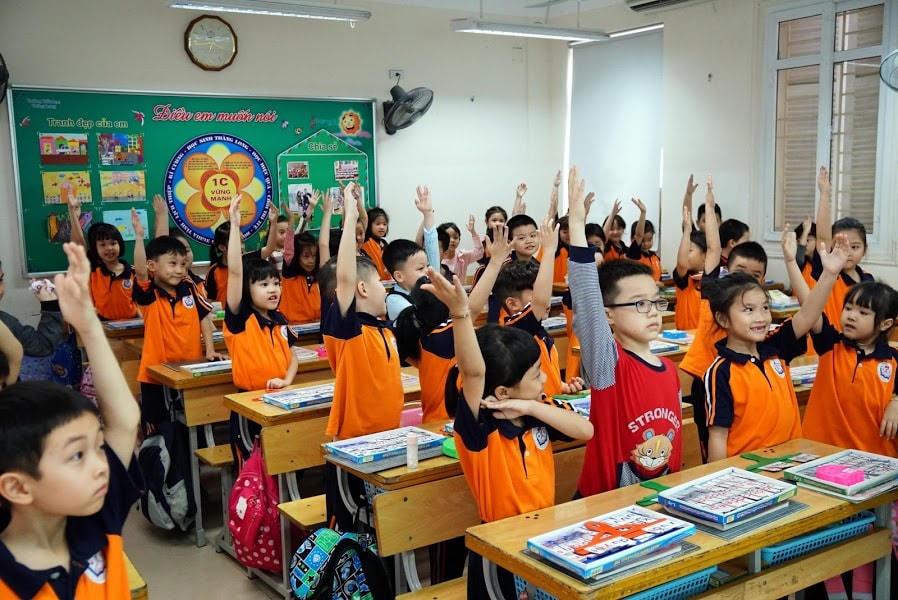 Học sinh tiểu học Hà Nội. Ảnh: Phạm Quang Vinh.
