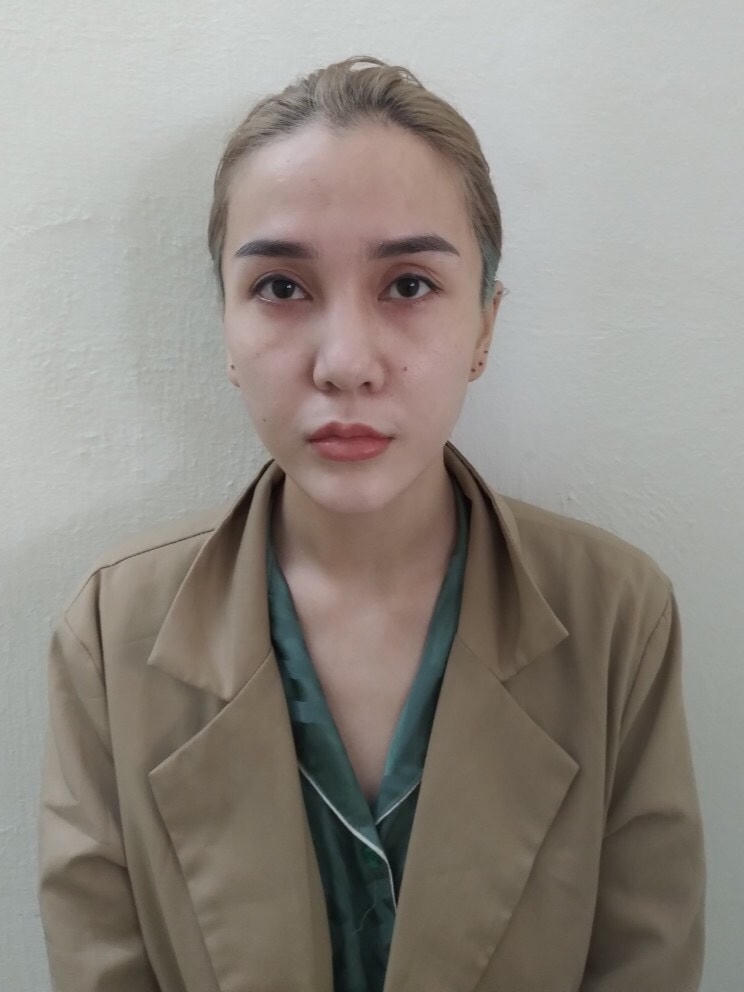 Đối tượng Ngô Thị Tố Anh tại cơ quan điều tra. 