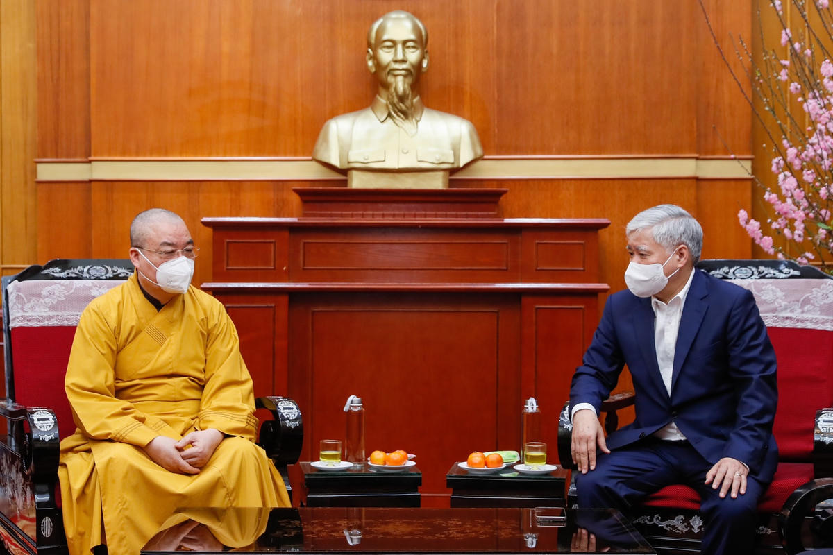 Chủ tịch Đỗ Văn Chiến trân trọng ghi nhận những đóng góp của Giáo hội Phật giáo Việt Nam.