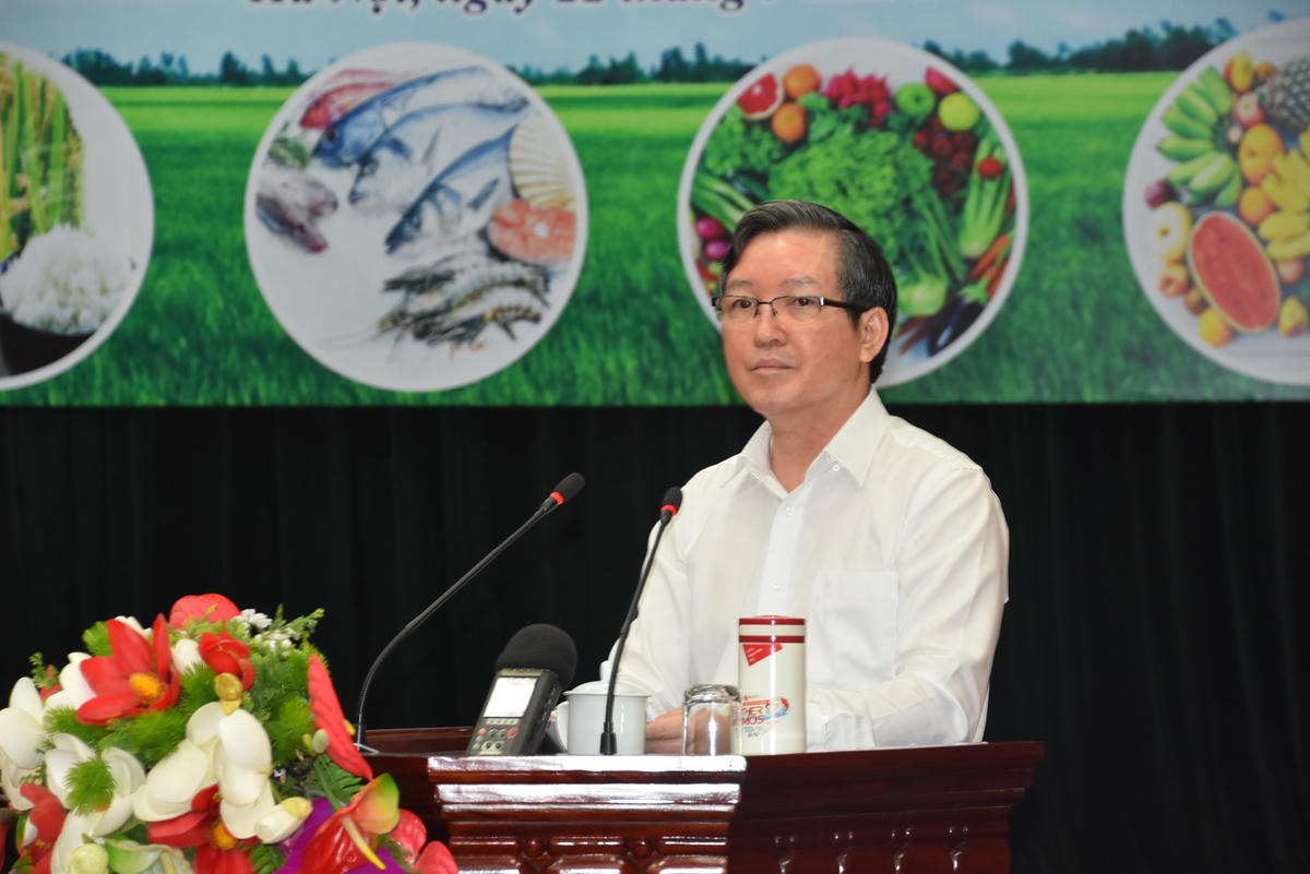 Chủ tịch Hội Nông dân Việt Nam Lương Quốc Đoàn phát biểu tại Lễ phát động.