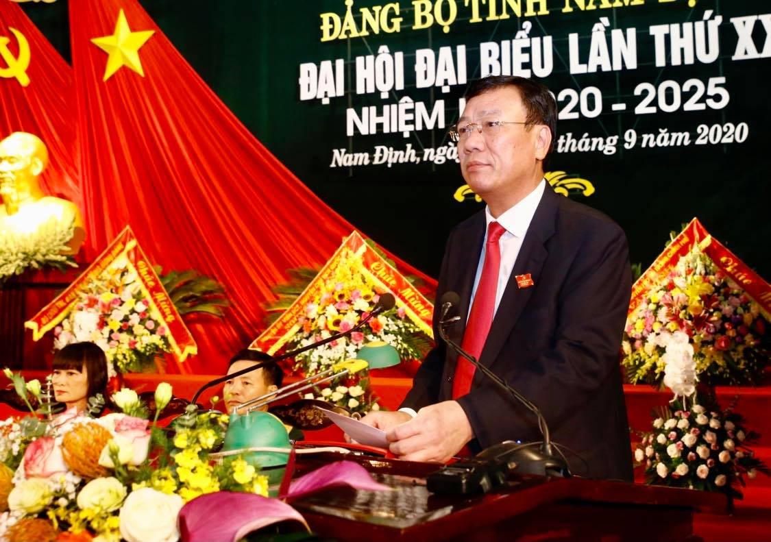 Ông Đoàn Hồng Phong được tái cử Bí thư Tỉnh ủy Nam Định khóa 20.