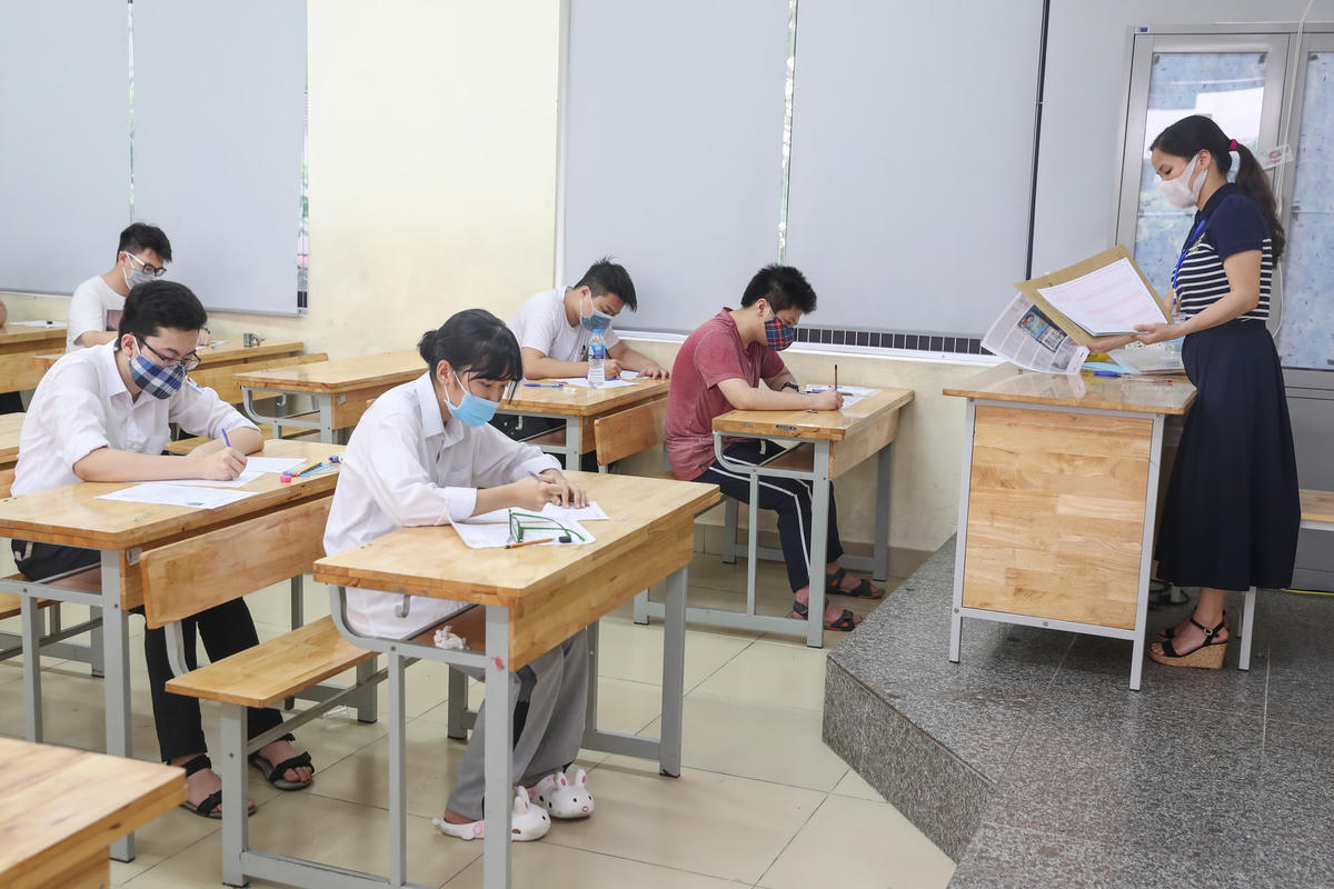 Thí sinh dự thi THPT Quốc gia đợt 1. (Ảnh: Phạm Quang Vinh).