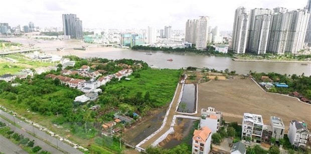 Một góc Khu đô thị mới Thủ Thiêm. (Ảnh: Quang Nhựt/TTXVN).