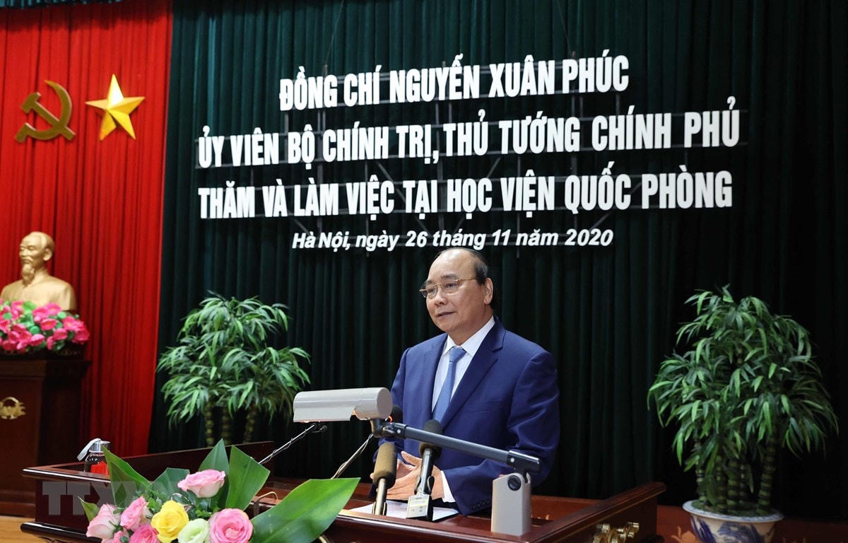 Thủ tướng Nguyễn Xuân Phúc phát biểu tại buổi làm việc. Ảnh: TTXVN.