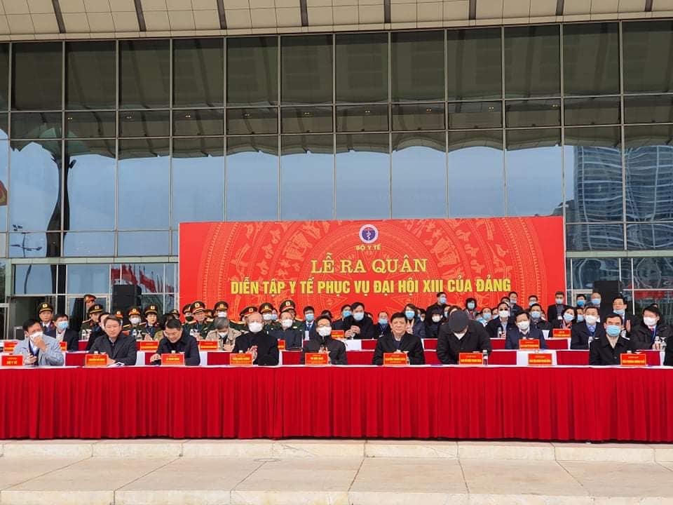 Lễ ra quân diễn tập y tế phục vụ Đại hội XIII của Đảng.
