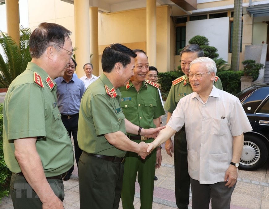[ẢNH] Tổng Bí thư, Chủ tịch nước chỉ đạo Hội nghị Đảng ủy Công an Trung ương