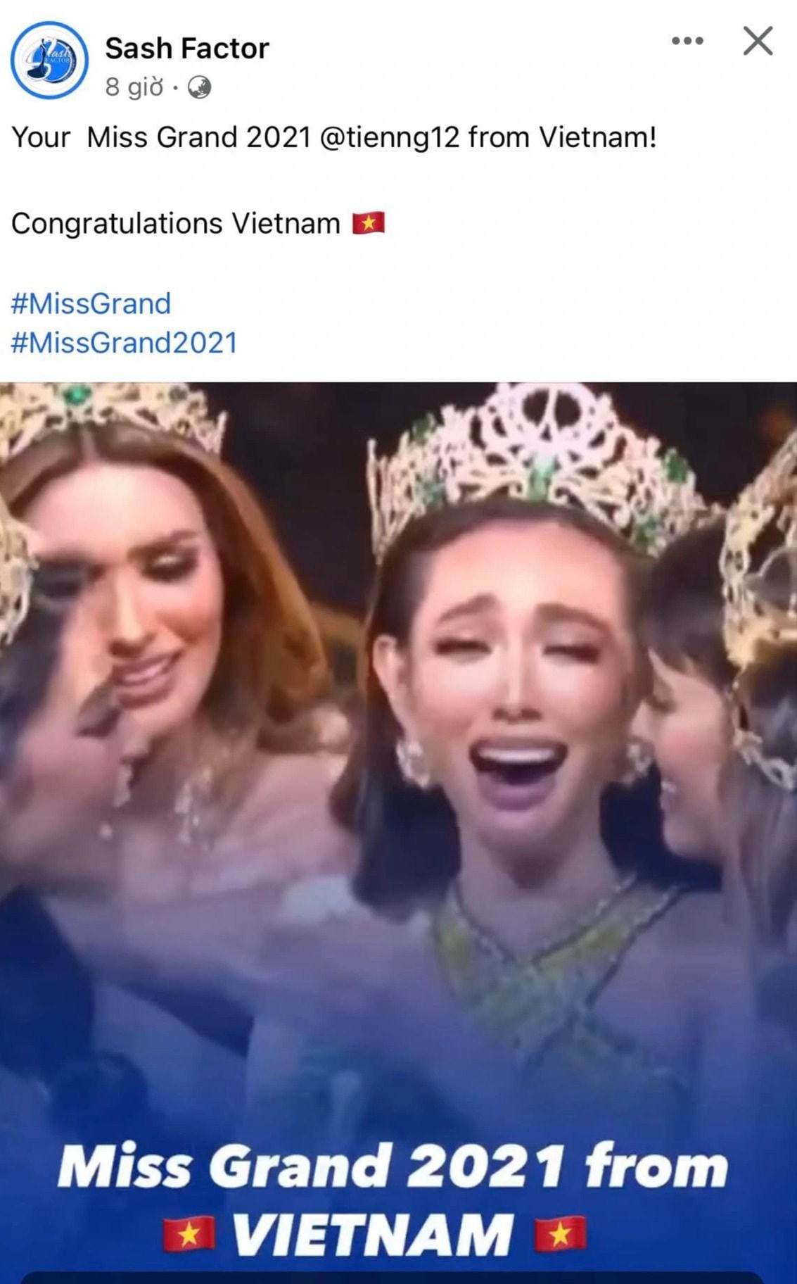 Chia sẻ với truyền thông quốc tế bằng tiếng Anh sau đêm chung kết, Thùy Tiên cho biết, vì ảnh hưởng của dịch bệnh, cô không có nhiều thời gian để chuẩn bị cho cuộc thi nhưng đã nỗ lực hết mình để có được thành tích trong đêm chung kết.