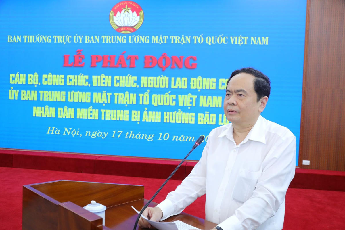 Chủ tịch Trần Thanh Mẫn phát biểu tại Lễ phát động