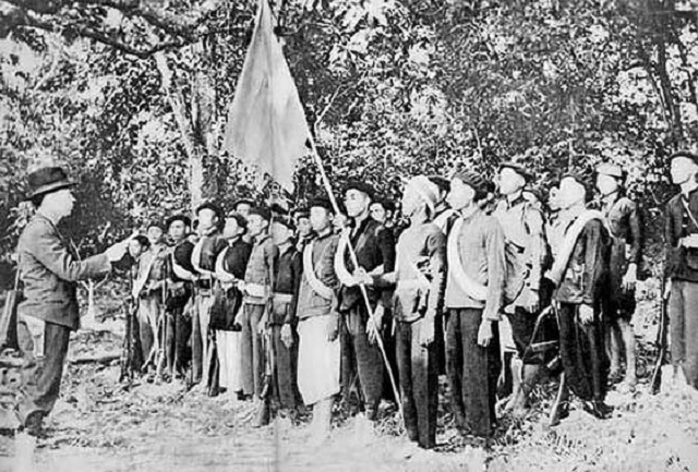 Đội Tuyên truyền Giải phóng quân được thành lập (22/12/1944) chuẩn bị cho cuộc Tổng khởi nghĩa Tháng Tám năm 1945. Ảnh tư liệu.