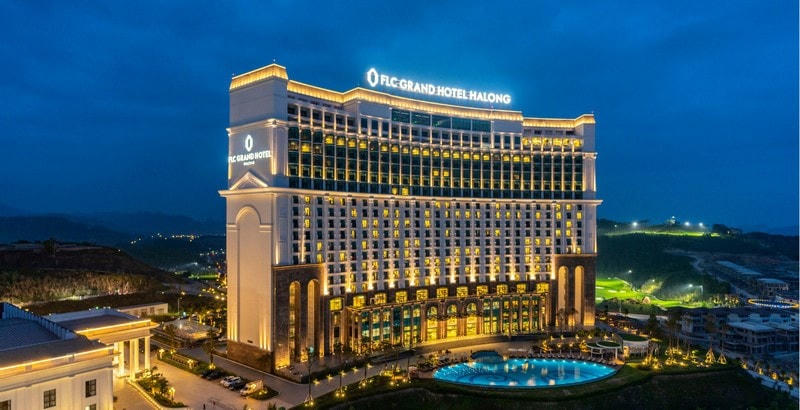 Nhiều hạng mục tại khách sạn FLC Grand Hotel Ha Long được ốp lát bằng đá marble tự nhiên.