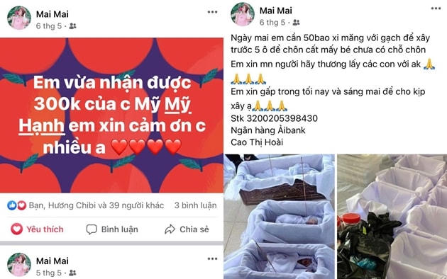Những hình ảnh về những thai nhi bị bỏ rơi Hoài đăng tải lấy được "nước mắt" của nhiều người .