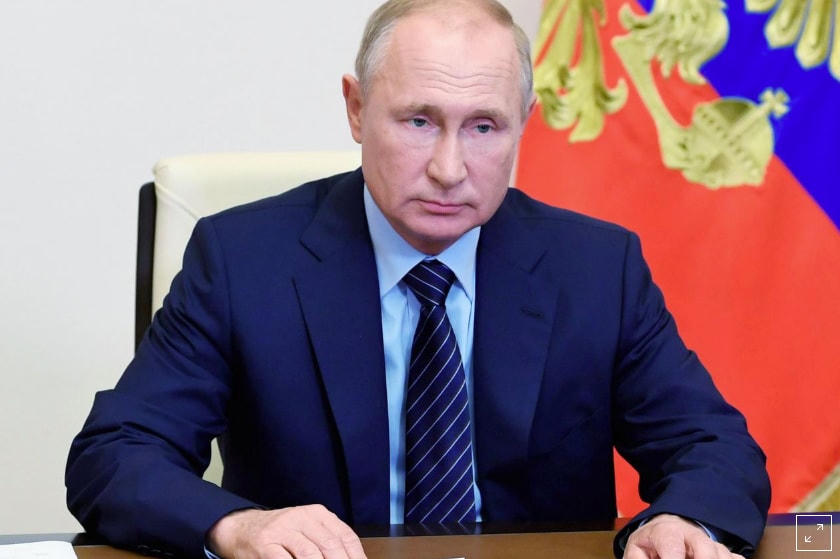 Tổng thống Putin tại cuộc họp của Chính phủ Nga. Nguồn: Reuters.