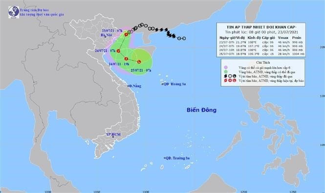 Nguồn: Trung tâm Dự báo Khí tượng Thủy văn Quốc gia.
