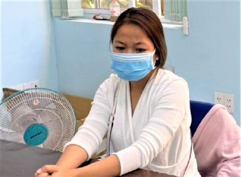 Bị can Trương Thị Bảo Trân tại cơ quan điều tra.