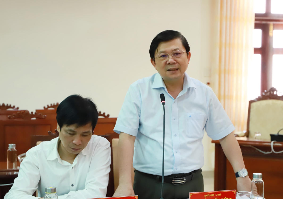 Phó Chủ tịch Nguyễn Hữu Dũng phát biểu tại buổi làm việc.