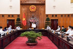 Thủ tướng Chính phủ Phạm Minh Chính chủ trì cuộc họp Ban Chỉ đạo Quốc gia phòng, chống dịch Covid-19 ngày 25/8 - Ảnh: VGP.