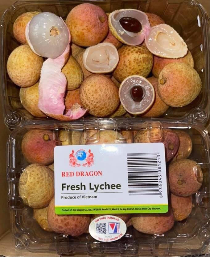 Vải thiều trên các kệ siêu thị tại Singapore có giá lên đến 120.000 đồng/kg