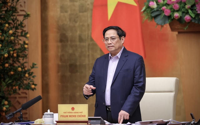 Thủ tướng yêu cầu các Bộ trưởng, Trưởng ngành tiếp tục tập trung, trực tiếp lãnh đạo, chỉ đạo công tác xây dựng, hoàn thiện thể chế... Ảnh: VGP/Nhật Bắc.