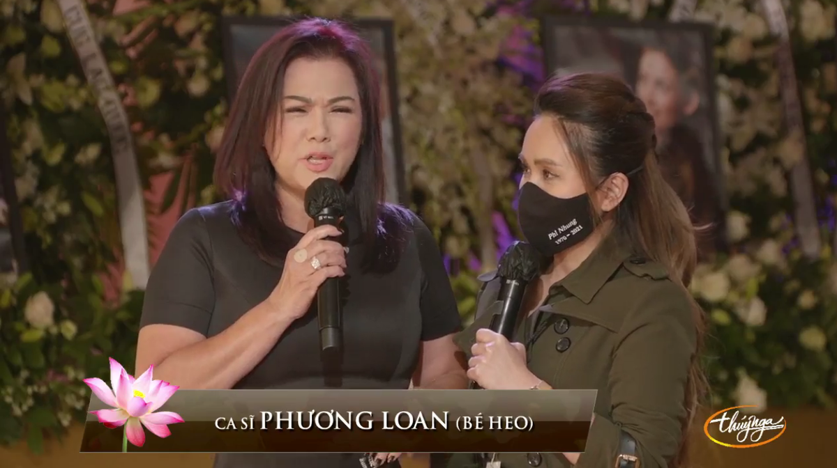 Chị Bé Heo cũng đến tiễn đưa Phi Nhung và hi vọng rằng Phi Nhung sẽ gặp được nghệ sĩ Chí Tài. Bởi lúc sinh thời, cả hai người luôn xem nhau như anh em và hay đàn hát cùng nhau.