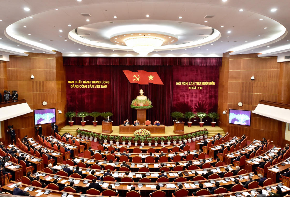 Hội nghị Trung ương 14 khóa XII. Ảnh: VGP.