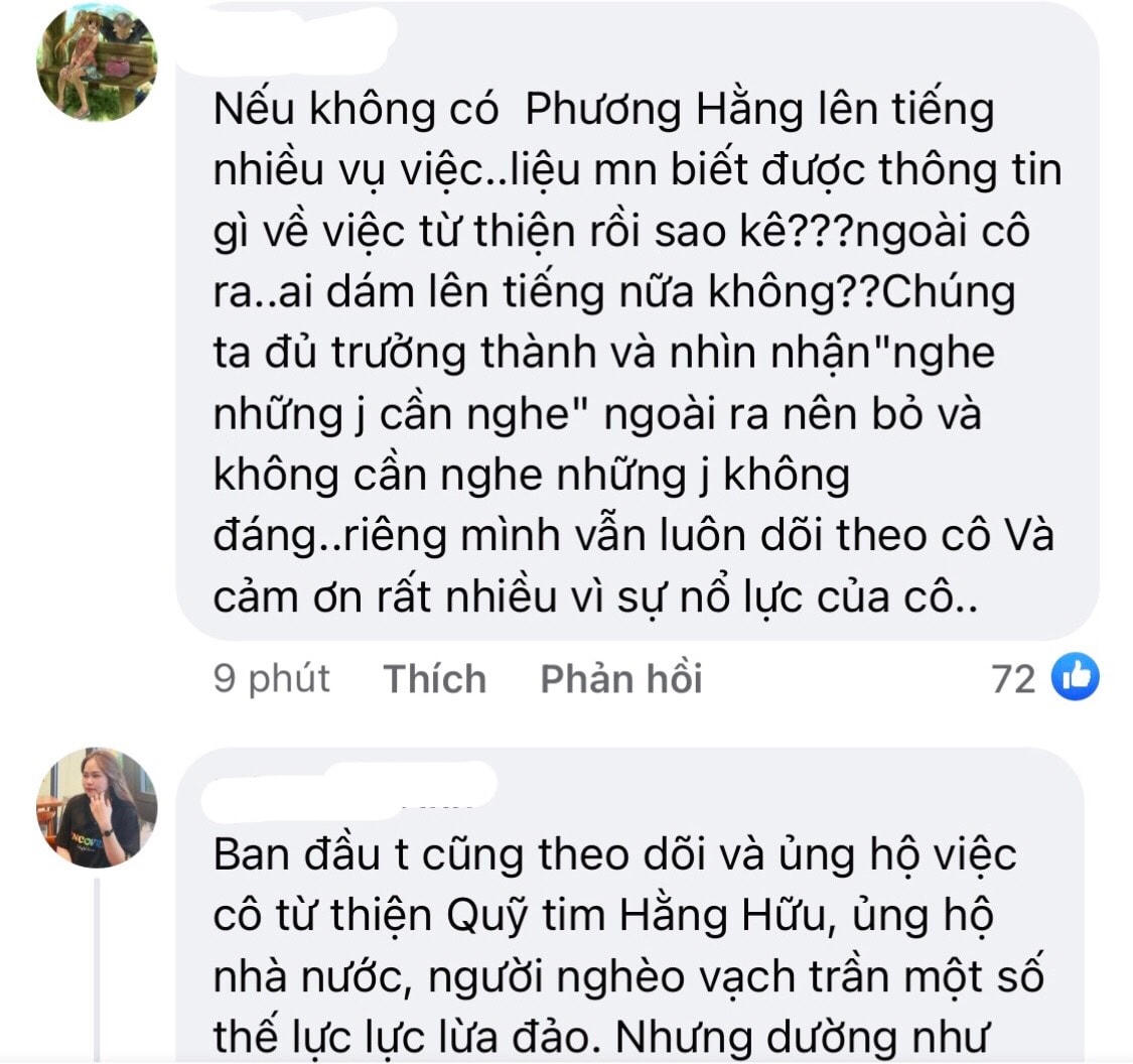 Thời điểm này, có nhiều cư dân mạng vẫn cố chấp bênh vực bà Nguyễn Phương Hằng. 
