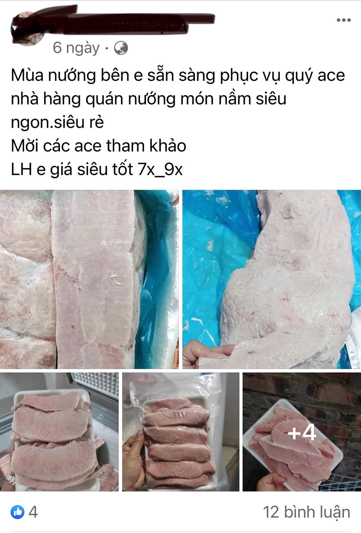Thực phẩm với giá siêu tốt được bán trên mạng xã hội.