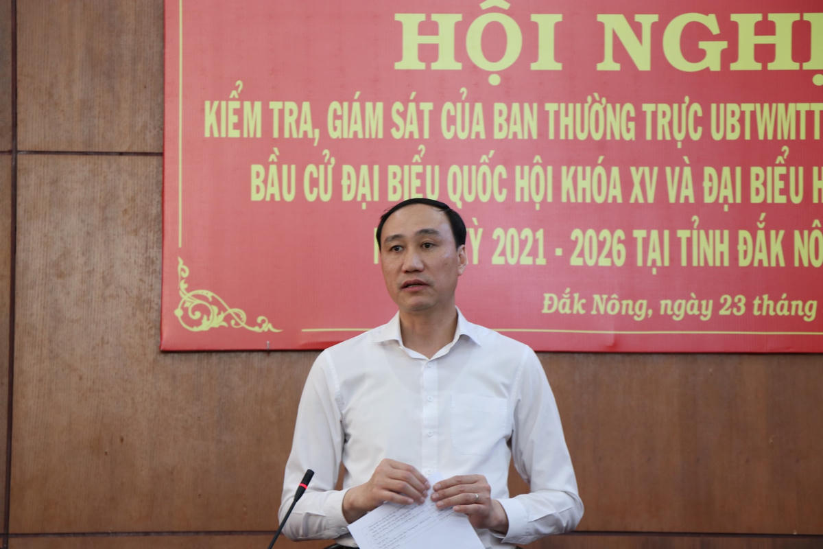 Phó Chủ tịch Phùng Khánh Tài phát biểu tại buổi làm việc.