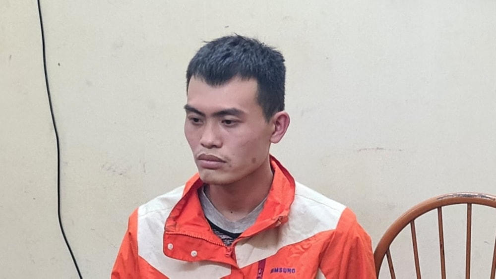 Lê Anh Chiến tại cơ quan Công an.