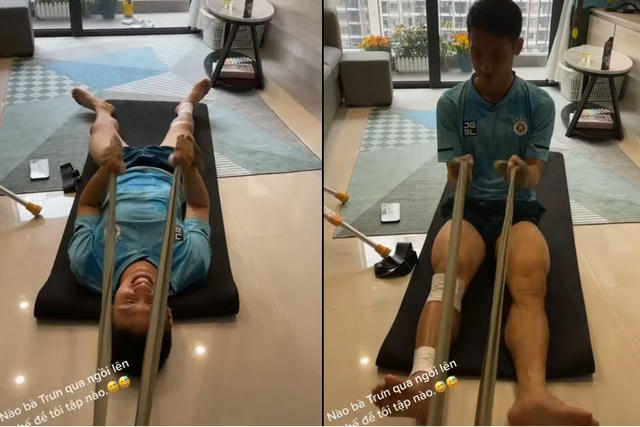 Hùng Dũng có thể tập luyện dần dần theo giáo án mà không ảnh hưởng tới vết thương.  