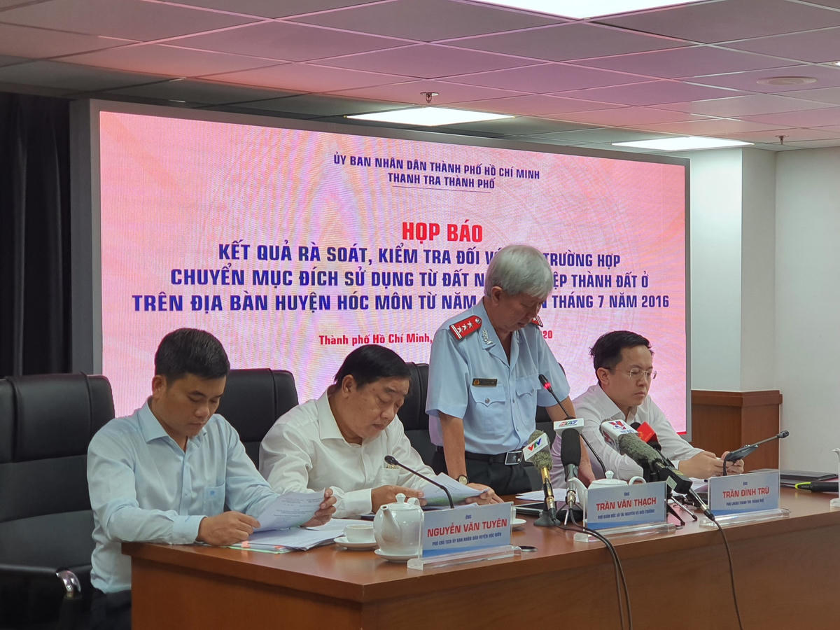 ông Trần Đình Trữ, Phó Chánh Thanh tra TP HCM thông tin kết quả rà soát
