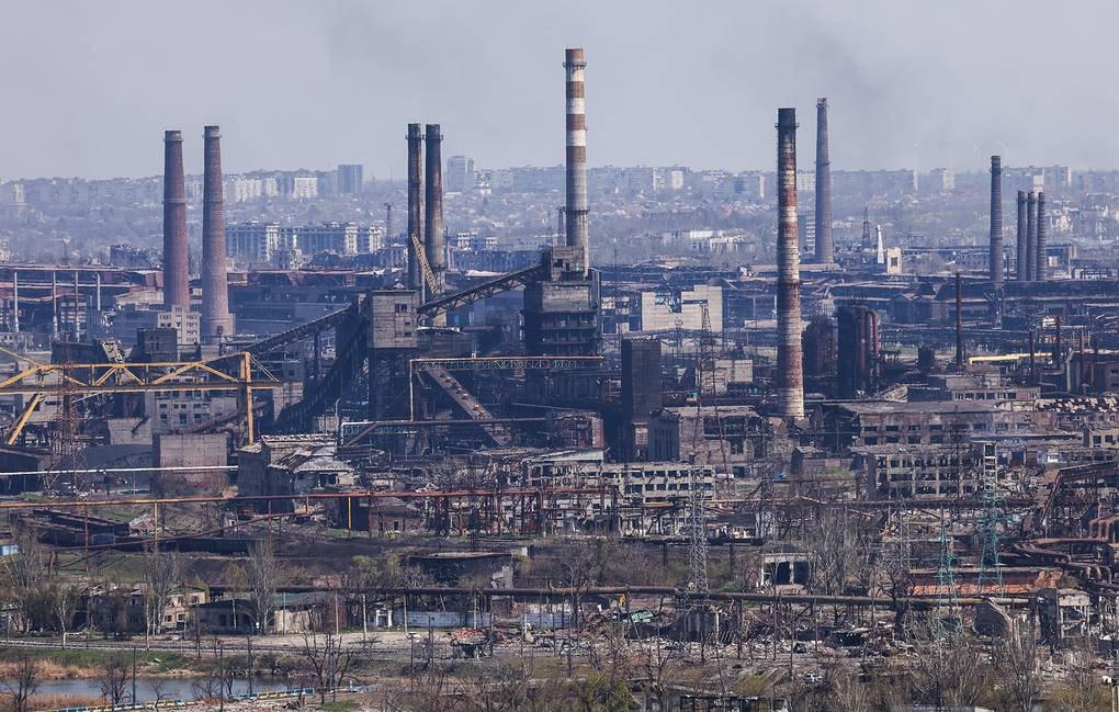 Nhà máy thép Azovstal ở thành phố Mariupol, Ukraine. Ảnh: Tass.