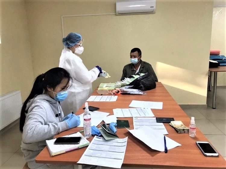 Xét nghiệm Covid-19 cho người Việt tại Odessa. Nguồn: Hội người Việt Nam tỉnh Odessa.