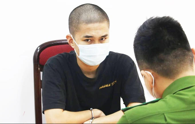 Đối tượng Nguyễn Bảo Tuấn tại cơ quan chức năng.