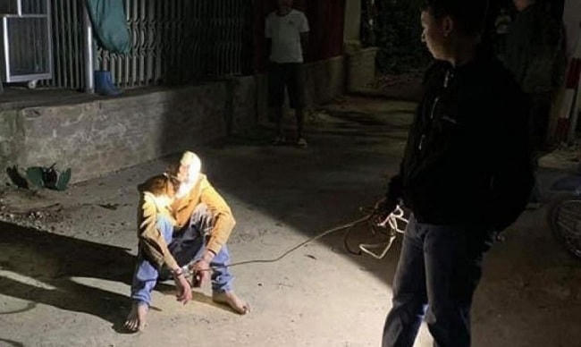 Đối tượng Thuận bị bắt giữ.