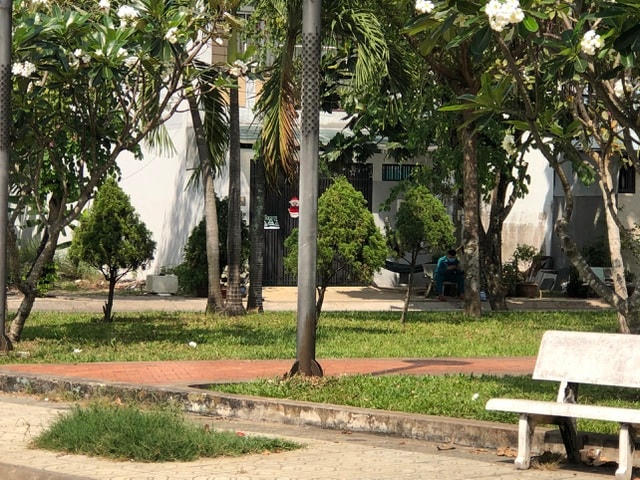 Khu tái định cư Bình Điền, thị trấn Tân Túc, huyện Bình Chánh, nơi ông P sinh sống. (Ảnh: Phạm Nguyễn).