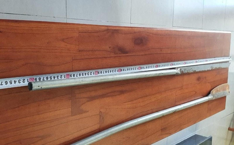 Hung khí tự chế của nhóm thanh, thiếu niên. Ảnh CSGT Đà Nẵng cung cấp.
