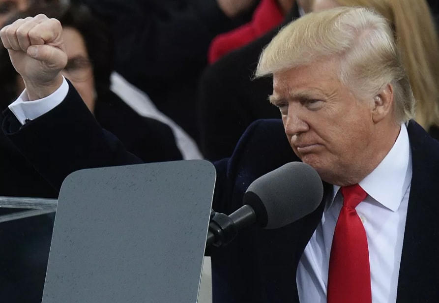 Tổng thống Donald Trump trong lễ nhậm chức ở Washington DC, ngày 20/1/2017.