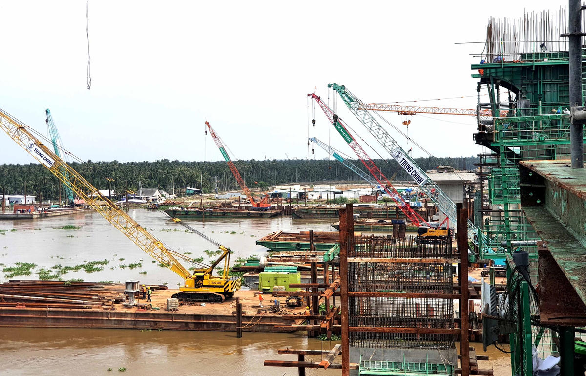 Dự án thủy lợi Cái Lớn - Cái Bé giai đoạn 1 đã hoàn thành trên 60% khối lượng công việc, đảm bảo tiến độ theo kế hoạch.
