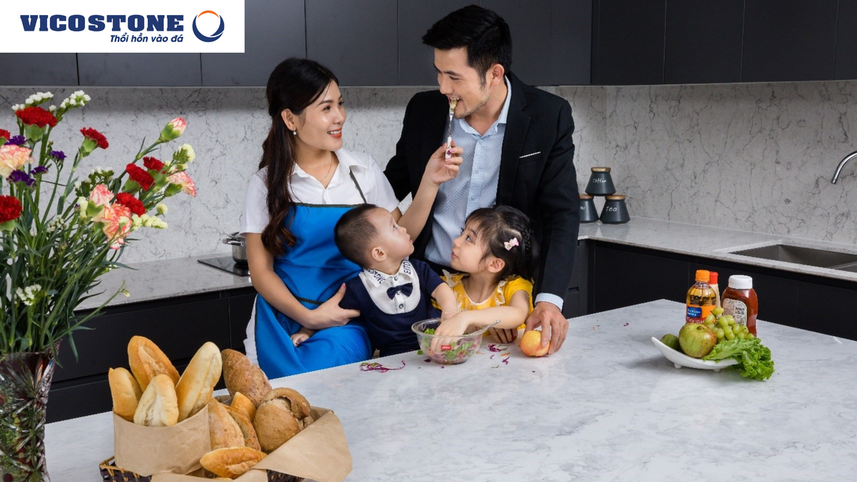 Sản phẩm đá Vicostone mang lại sự ấm cúng trong gia đình bạn.