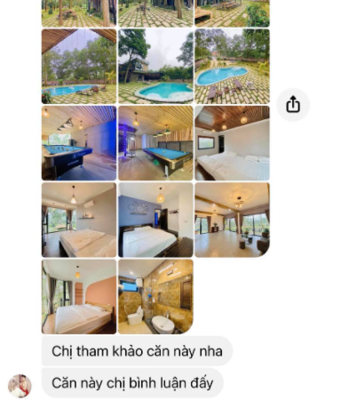 Các tài khoản Facebook "ảo" thường theo dõi khách hàng bình luận hay đăng tải tìm kiếm biệt thự để vào "chào hàng". Ảnh: NVCC.