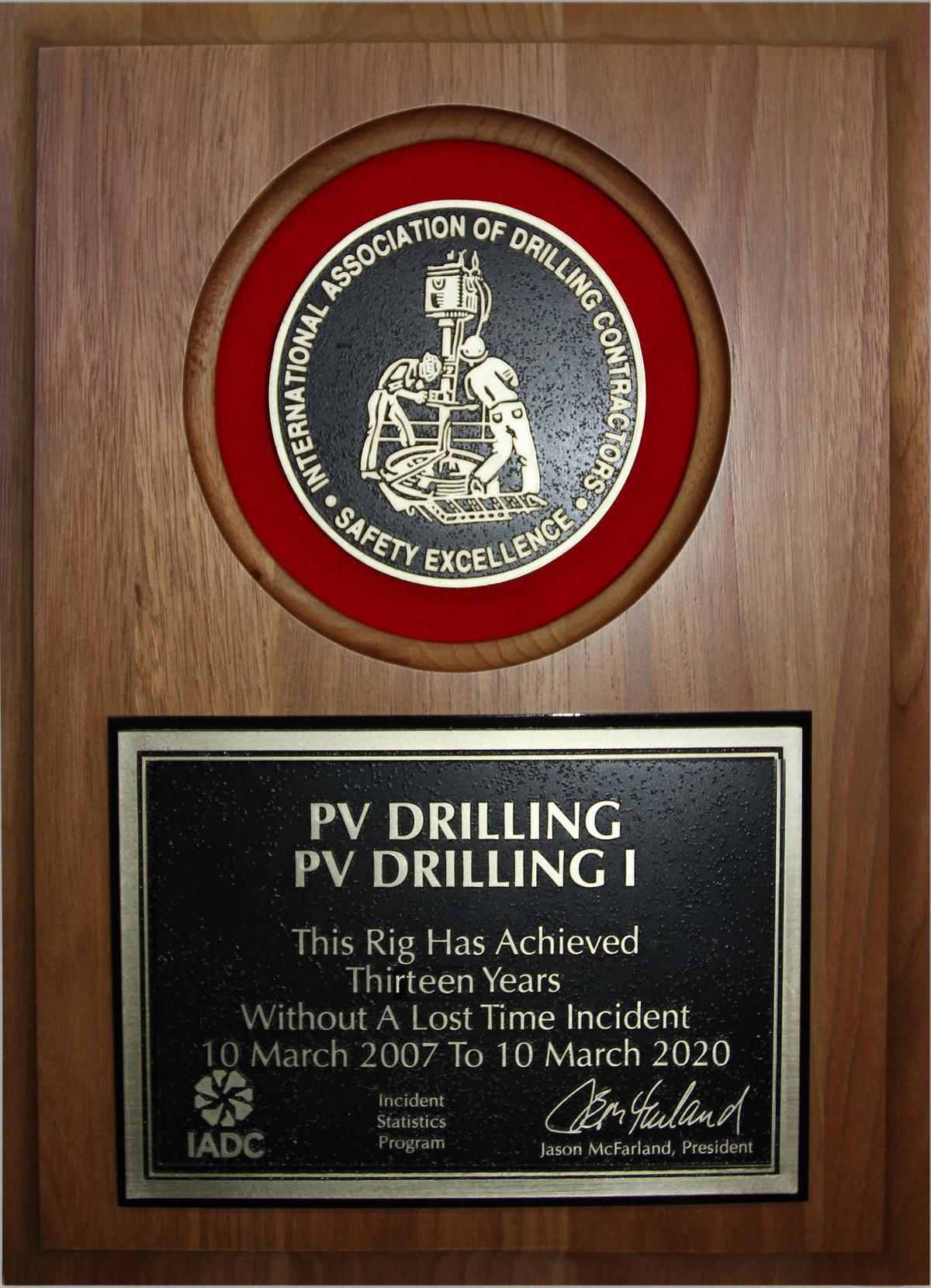 Biểu trưng Zero LTI của giàn khoan tự nâng PV DRILLING I và PV DRILLING II