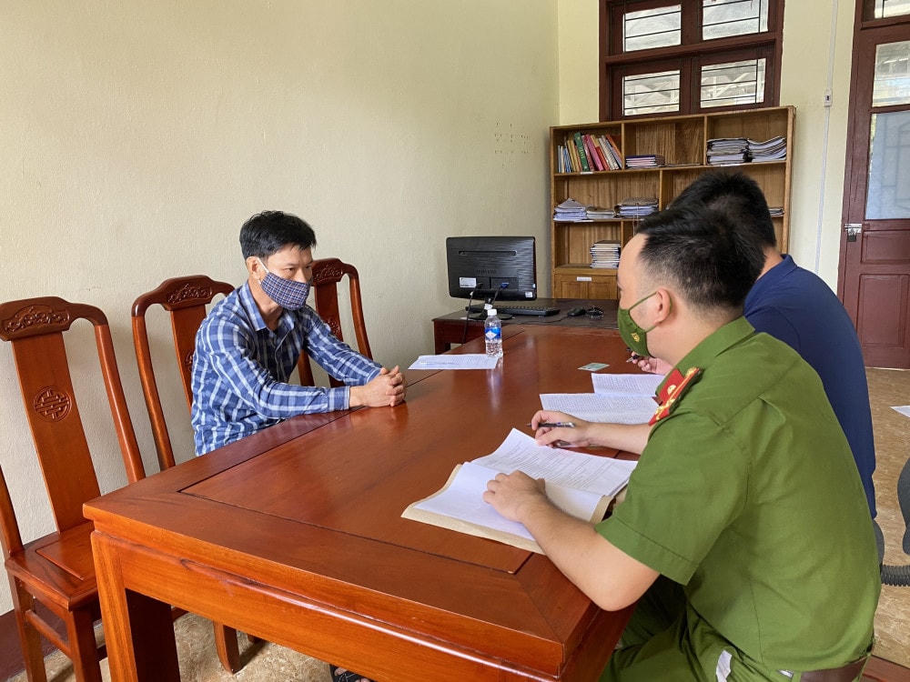 Nguyễn Văn Chung làm việc với cơ quan công an.