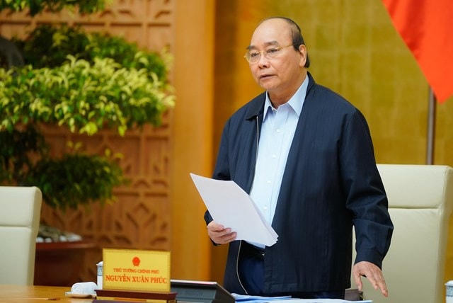 Thủ tướng Nguyễn Xuân Phúc phát biểu tại hội nghị.