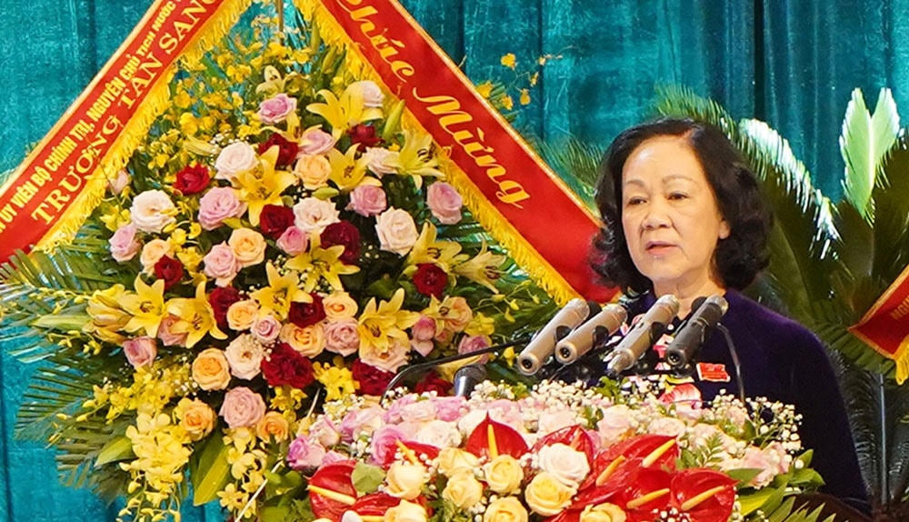 Trưởng ban Dân vận Trung ương phát biểu tại đại hội