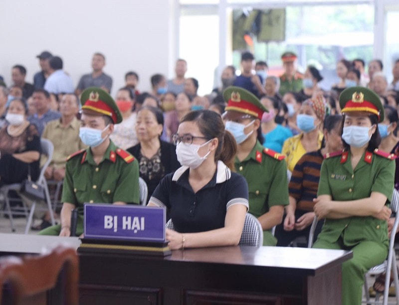 Chị D.T.H., bị hại trong vụ án. Ảnh: PLO.